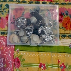 NEW Assorted Silver and Black Shoe Charms